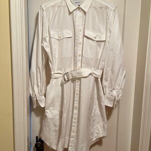 Current/Elliott Classic White Shirtdress